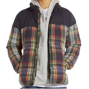 Nordstrom BP Plaid Quilted Puffer Jacket NEW